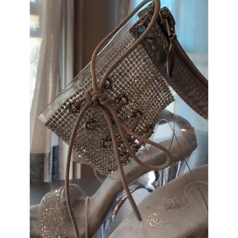 PleaserAdore 727RSSize 7 Ankle Wrap Back Zip 6.5" Heel 2.5" Platform Crystal - Picture 8 of 16